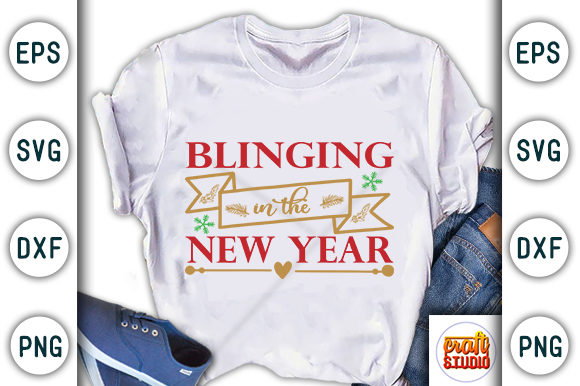 Christmas Quote Design, Blinging in the New Year