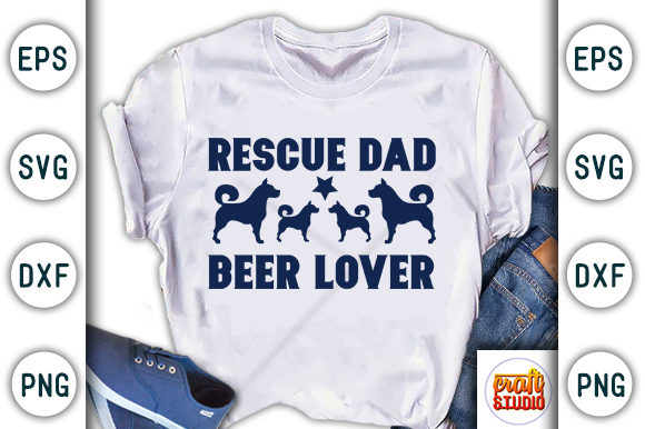 Rescue Dad Beer Lover Graphics & T-Shirt Designs